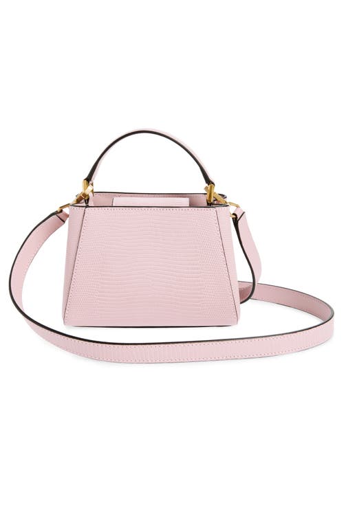 Shop Jimmy Choo Diamond Link Lizard Embossed Leather Top Handle Bag In Rose