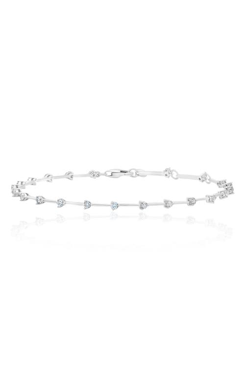 Crislu Cubic Zirconia Station Bracelet in Platinum at Nordstrom