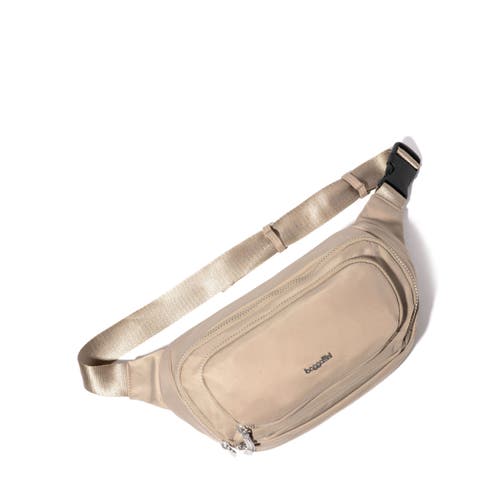 Shop Baggallini On The Go Large Belt Bag Waist Pack In Taupe Twill