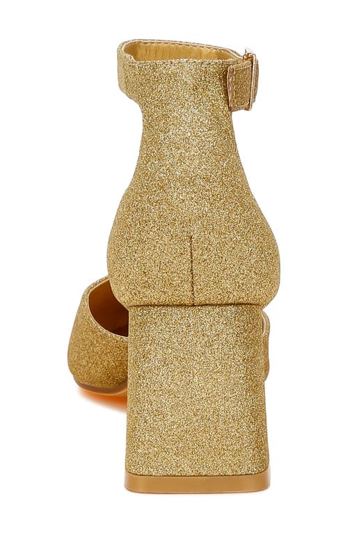 London Rag Taznia Ankle Strap Pump In Gold