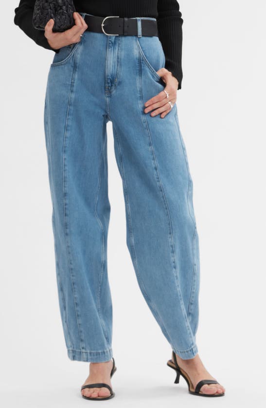 Shop & Other Stories Bloom Cut Barrel Leg Jeans In Medium Powdery Blue