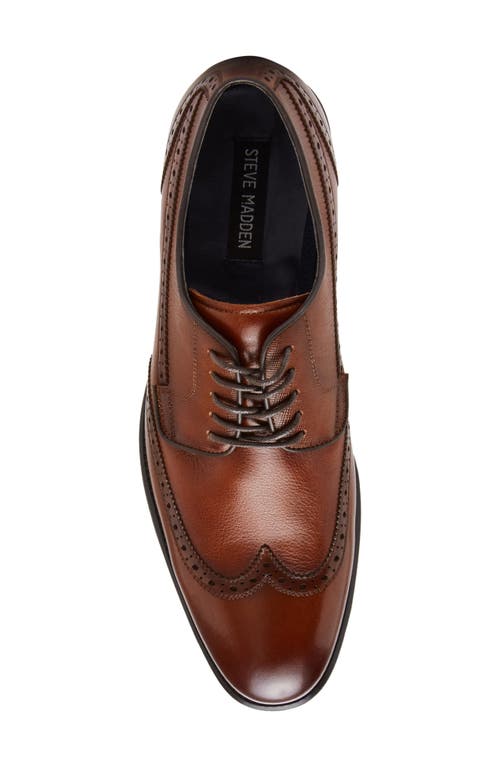 Steve Madden Hoxton Wingtip Derby In Tan/tan