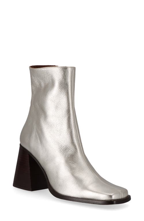 Southern Shimmer Metallic Zip Bootie in Silver