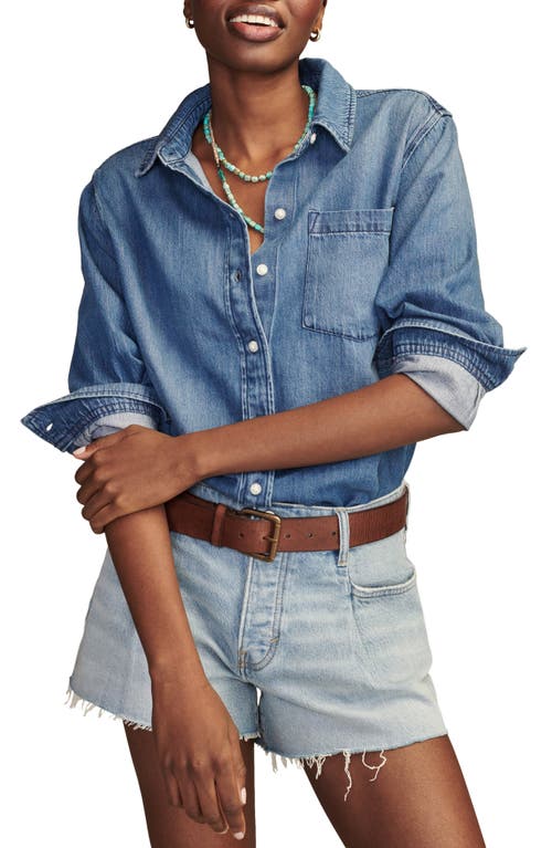 Lucky Brand Utility Denim Button-up Shirt In Bayside