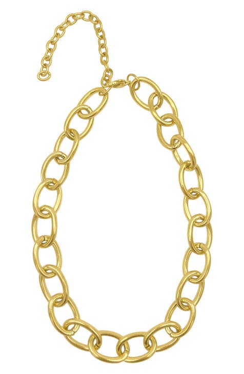 Water Resistant Oval Link Chain Necklace