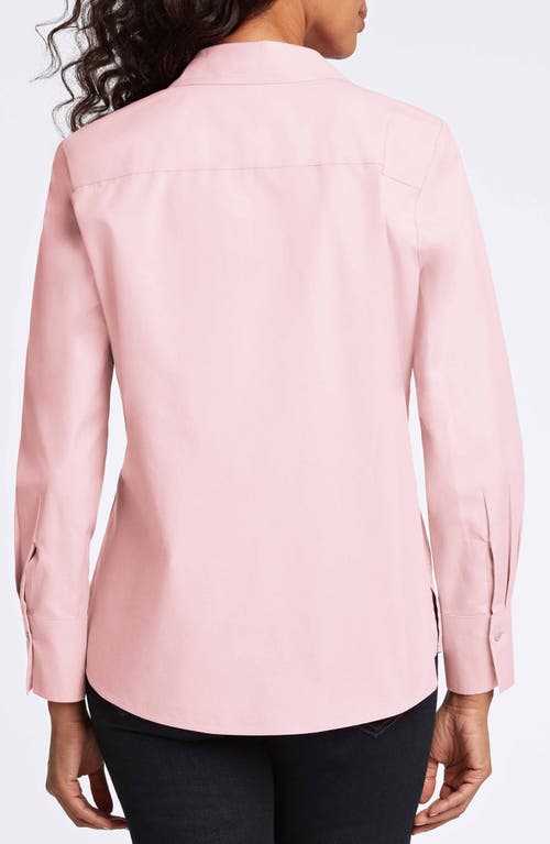 Foxcroft Mary Non-iron Cotton Oxford Button-up Shirt In Chambray Pink