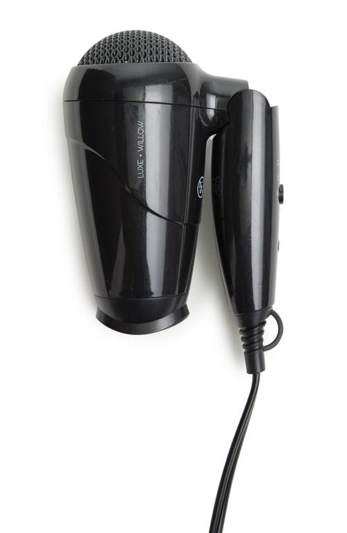 Luxe And Willow Mini Collapsible Blow Dryer In Black