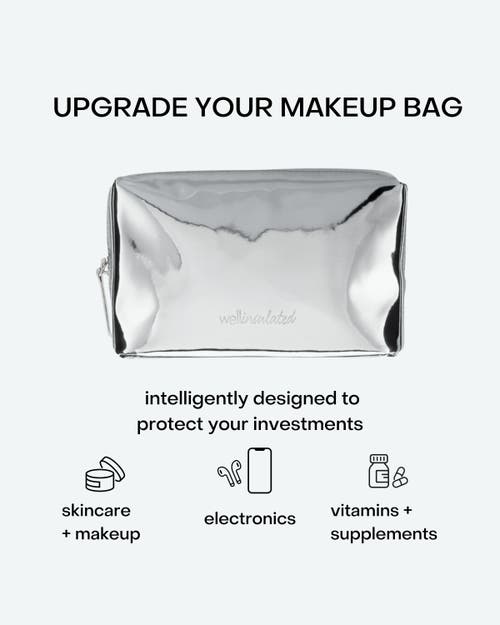 Wellinsulated Performance Beauty Bag Large In Silver