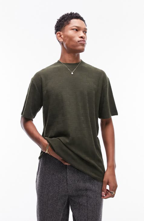 Weave Pattern Oversize T-Shirt