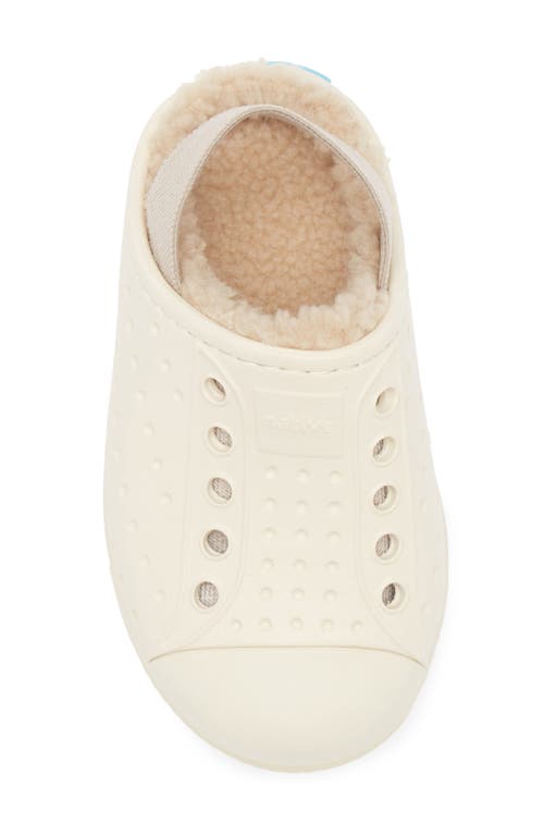 Native Shoes Jefferson Cozy Clog In Bone White/white/flax Tan