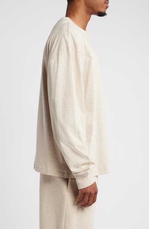 Shop Elwood Core Oversize Long Sleeve T-shirt In Oatmeal