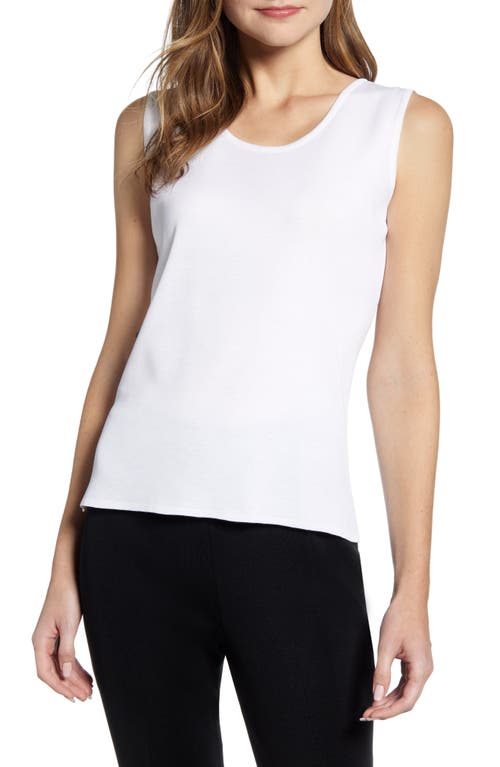 Ming Wang Scoop Neck Tank in White
