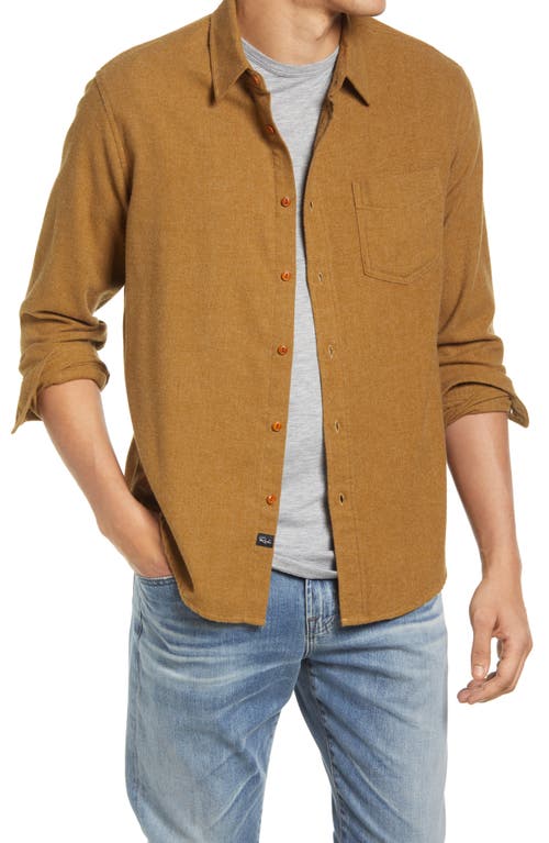 Rails Runson Slim Fit Button-Up Shirt Golden Rod at Nordstrom,