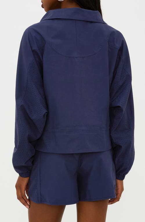 Shop Beach Riot Casen Zip-up Jacket In Marine Navy