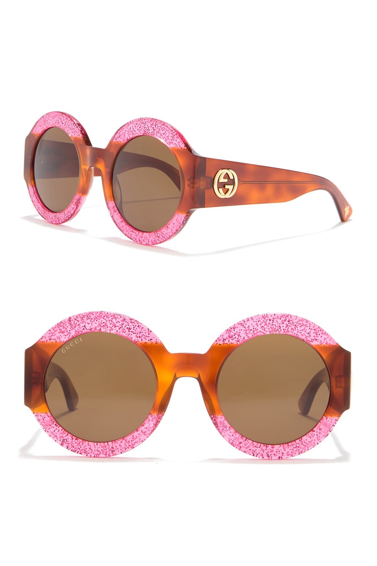 gucci 51mm round sunglasses