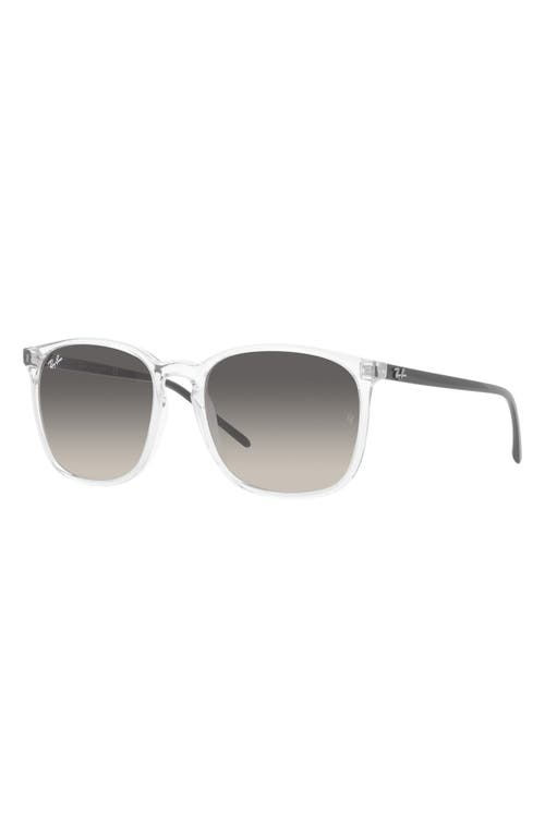 Shop Ray Ban Ray-ban 56mm Gradient Square Sunglasses In Transparent/grey Gradient