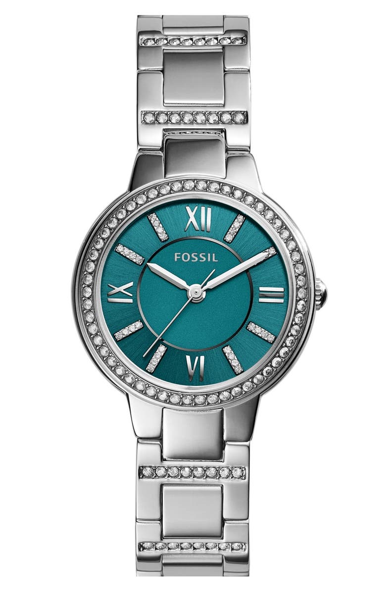 Fossil 'Virginia' Crystal Accent Bracelet Watch, 30mm | Nordstrom