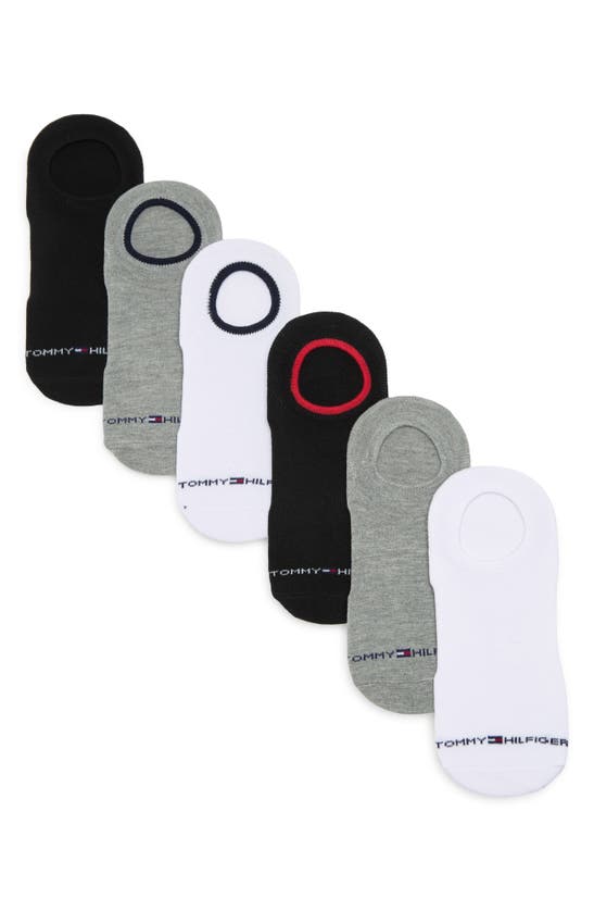 Tommy Hilfiger Logo Sneaker Assorted Liner Socks In Grey Multi