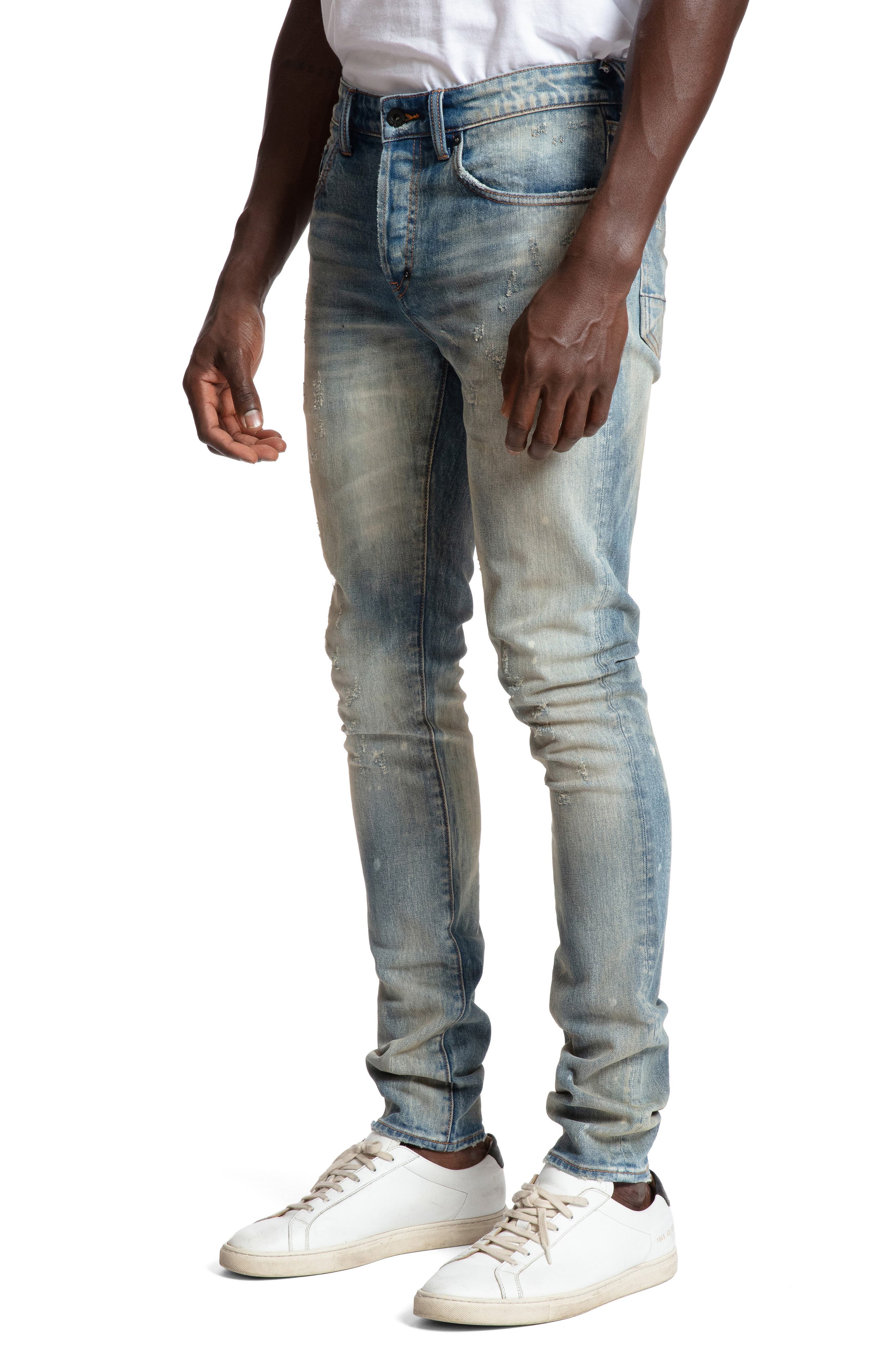 PRPS Auger Distressed Skinny Fit Jeans 