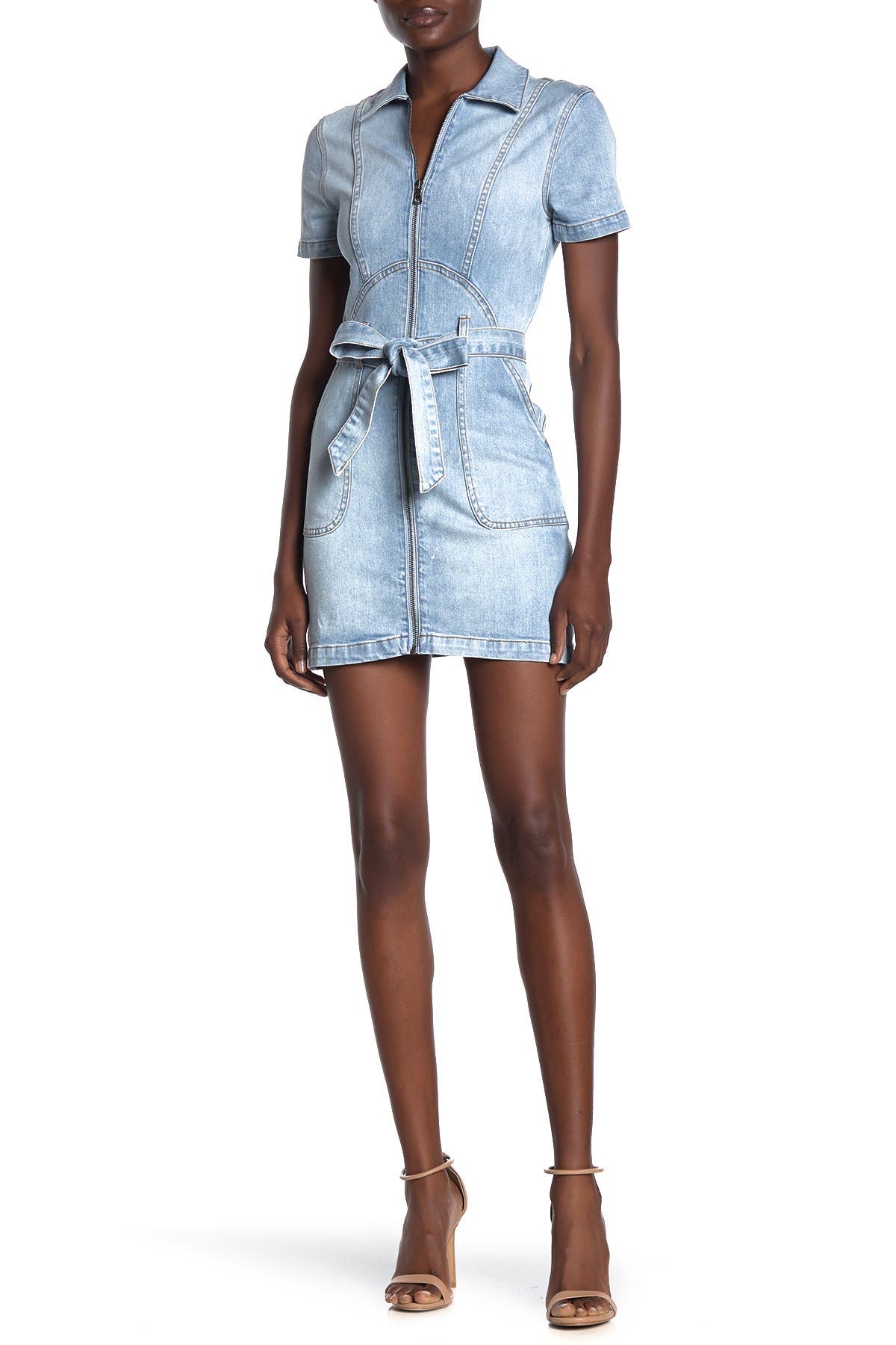 denim dress tie waist