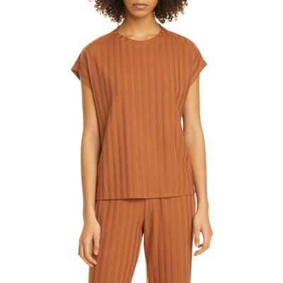 Eileen Fisher Ribbed Top, Brown