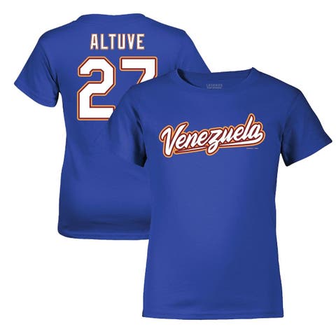 Jose Altuve Houston Astros Majestic Youth Sublimated Cooperstown Collection  Jersey T-Shirt - Orange