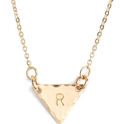 Nashelle 14K-Gold Fill Initial Triangle Necklace