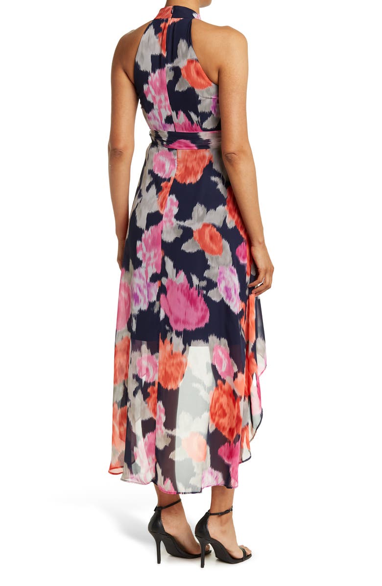 Eliza J Floral Halter Neck High-Low Maxi Dress | Nordstromrack