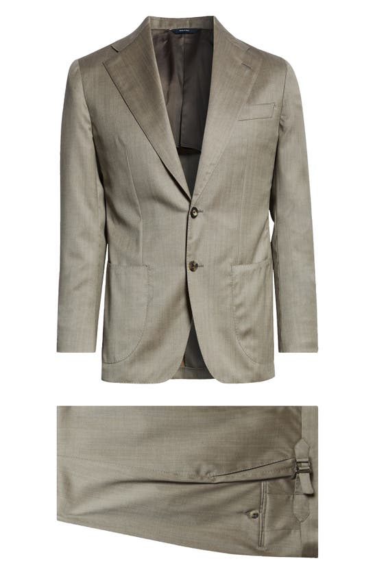 Thom Sweeney Unstructured Wool & Silk Suit In Gray