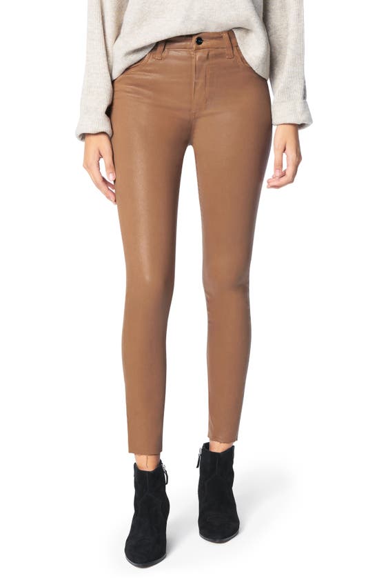 Joe's The Charlie Coated Ankle Skinny Jeans In Maple