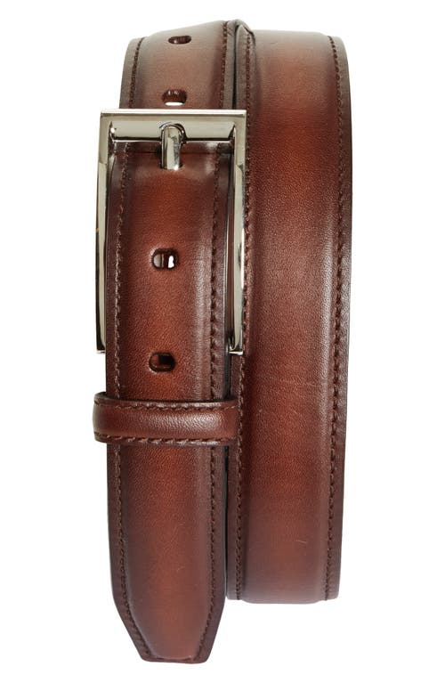 Christian Louboutin Bizz Leather Belt In Brown