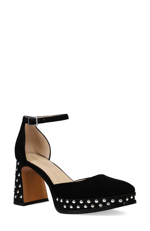 Shop Pelle Moda Dietta Ankle Strap Platform Pump In Black