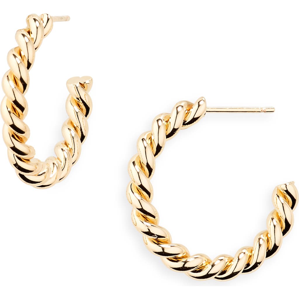 Shop Nordstrom Rack Twist Hoop Earrings In Gold