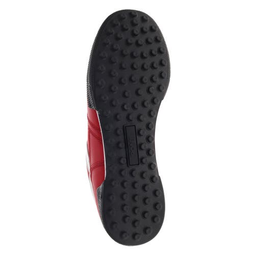 Pony Mens Astro Classic Genuine Leather Premium Lace Up Athletic Sneaker Shoe In Red/white