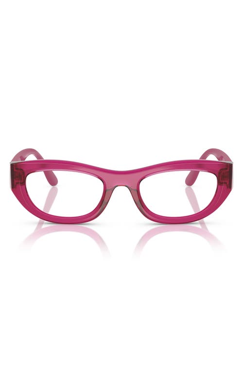 Vogue 49mm Oval Optical Glasses In Fuchsia