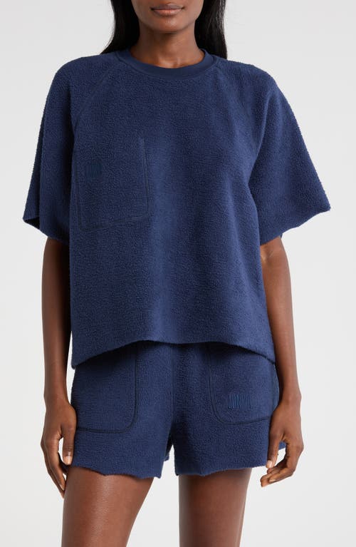 Shop Lunya Silksweats™ Reversible T-shirt In Deep Blue