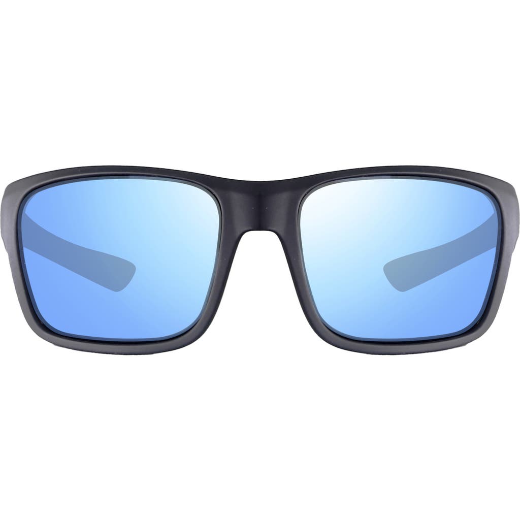 Revo Pointe Polarized Wrap Sunglasses In Matte Black