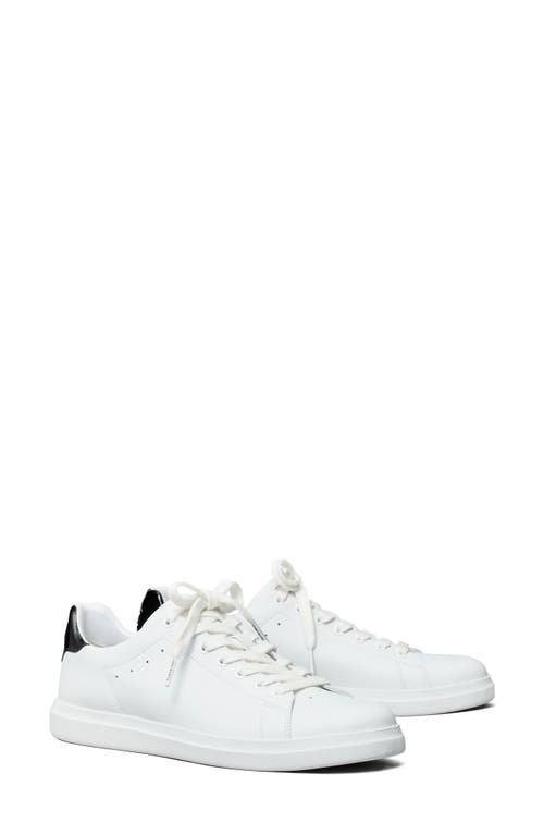 Tory Burch Howell Court Sneaker In Titanium White/perfect Black