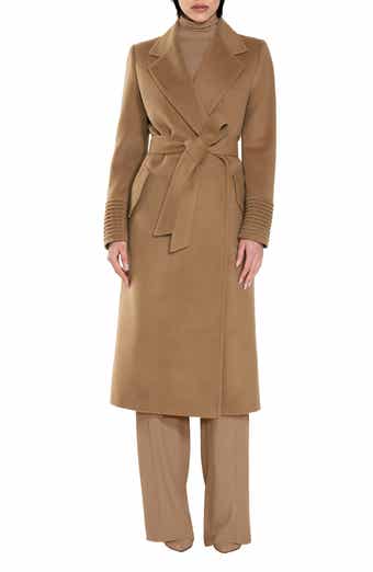 Gabella wide collar 2025 long wool wrap coat