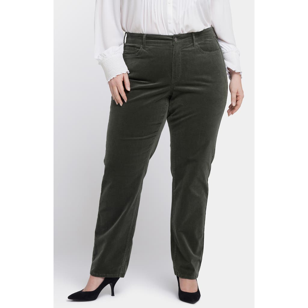 Nydj Marilyn Straight Leg Corduroy Pants In Vine Leaf
