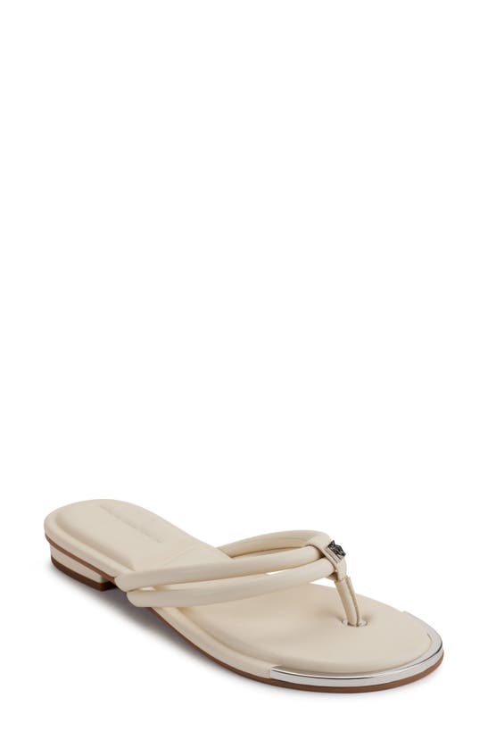 Shop Dkny Clemmie Flip Flop In Ivory Clemmie Flip Flk24