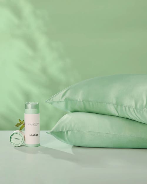 Shop Lilysilk Lilyherb® Mint Silk Pillowcase In Green