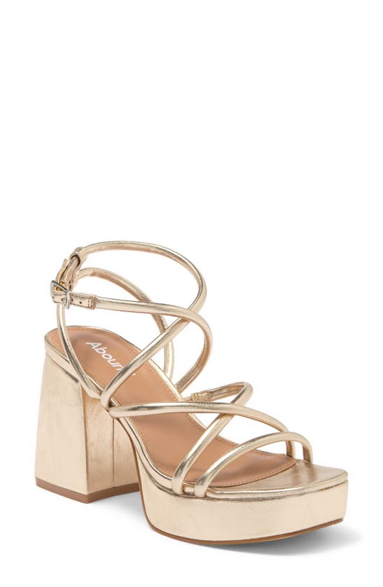 Abound Tiffanee Strappy Block Heel Sandal In Gold Metallic | ModeSens