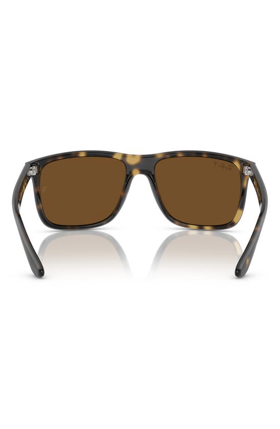 Shop Ray Ban Ray-ban 57mm Polarized Square Sunglasses In Havana