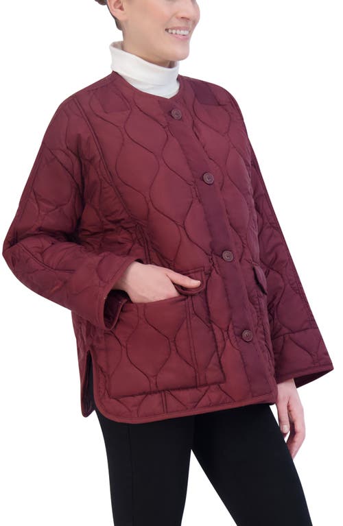 Hudson Jeans Oversized Liner Jacket In Wine