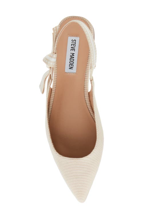 Shop Steve Madden Olsen Slingback Pointed Toe Flat In Taupe Suede