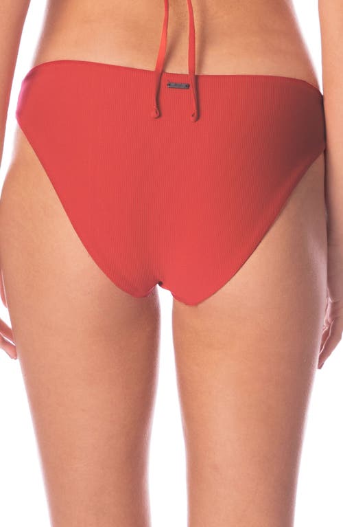 Shop Maaji Red Camelia Sublimity Reversible Bikini Bottoms