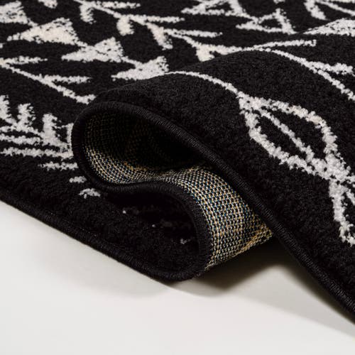Jonathan Y Ziri Moroccan Geometric Area Rug In Black/cream