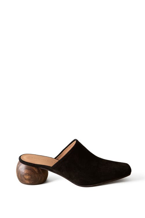 Huma Blanco Mina Mule In Coal Suede