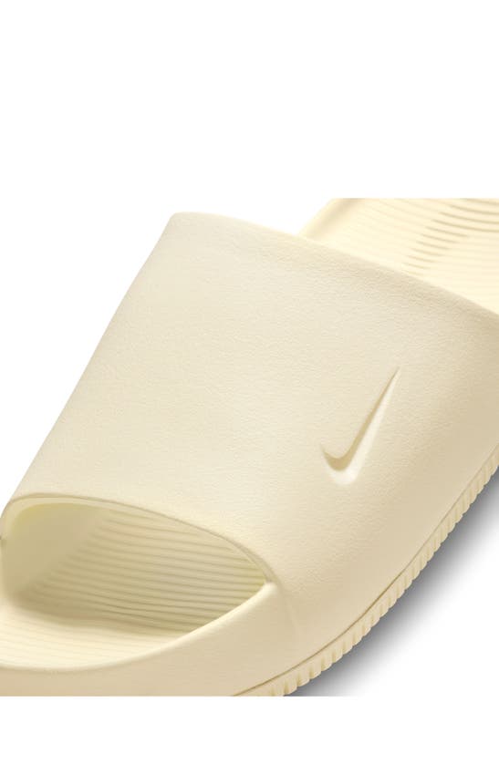 Shop Nike Calm Slide Sandal In Alabaster/ Alabaster